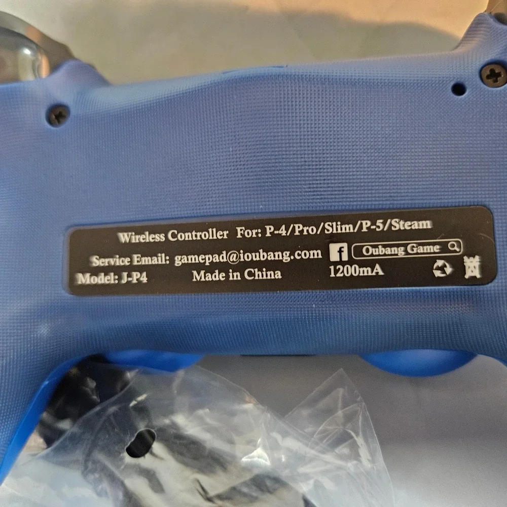 Oubang Wireless Controller For‎ P-4/Pro/Slim/P-5/Steam Blue With Cable